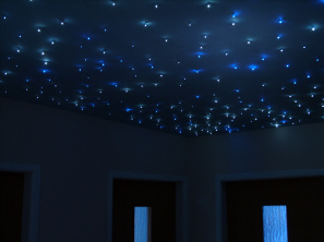 optical fibers night sky lighting LED halogen Poland