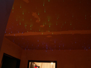 cielo nocturno estrellas fibras ópticas de iluminación LED de luz halógena de Polonia